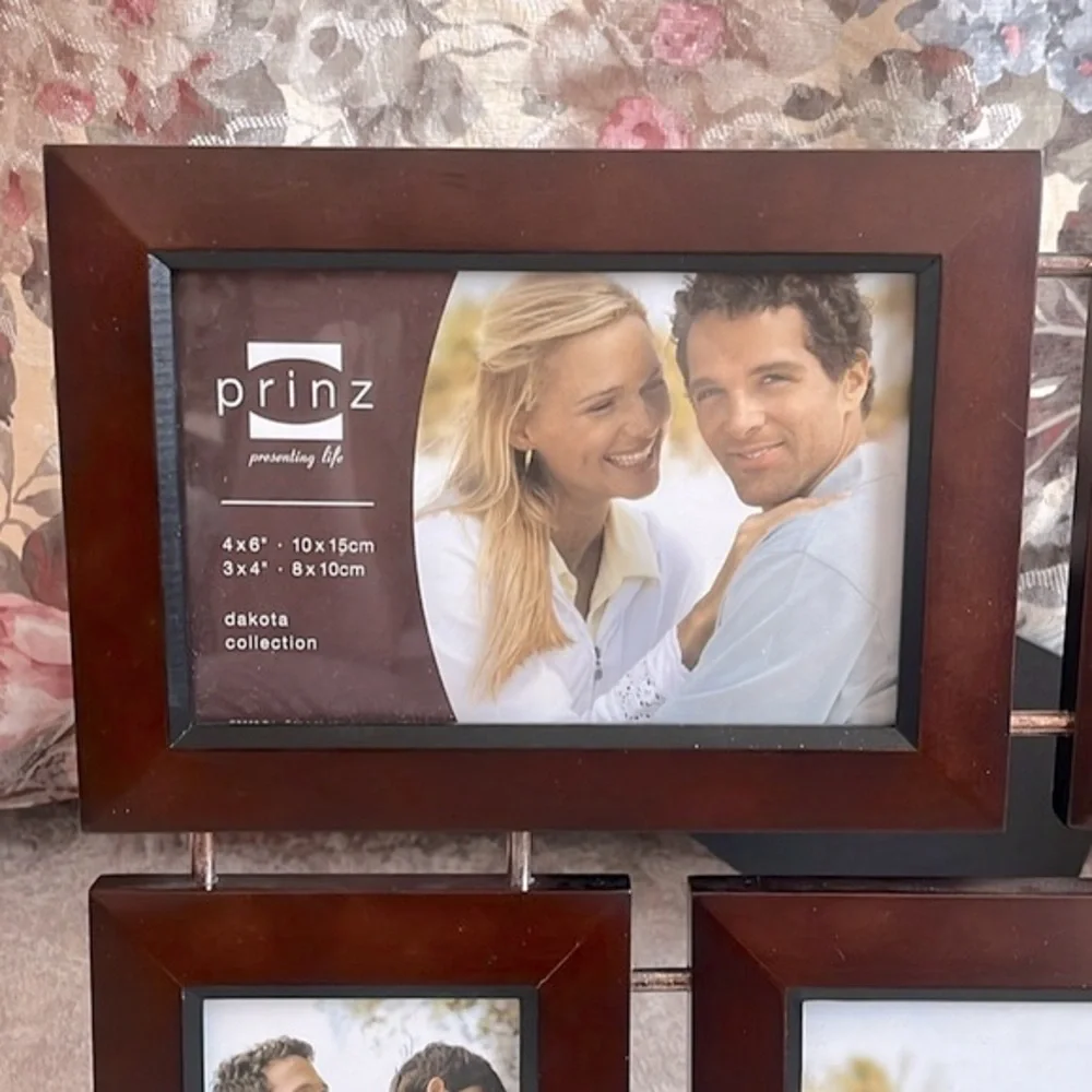 Brand New Prinz Dakota Collection Cherry Wood Collage Picture Frame 4 Photo